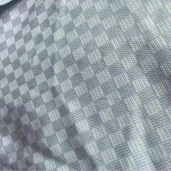 Checkered Blue Classic Dress Shirt 17.5 x 32 Non-Iron Two Ply 100% Cotton Button - Picture 4 of 7